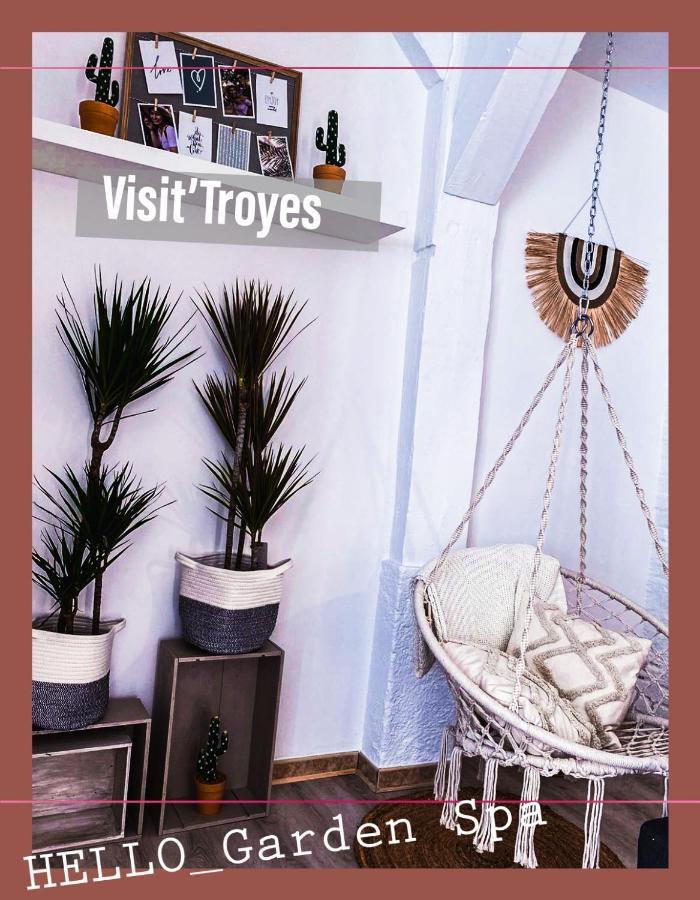 Garden Spa-Hyper Centre Avec Cour-Calme-Sauna-Hamam Apartment Troyes Exterior photo